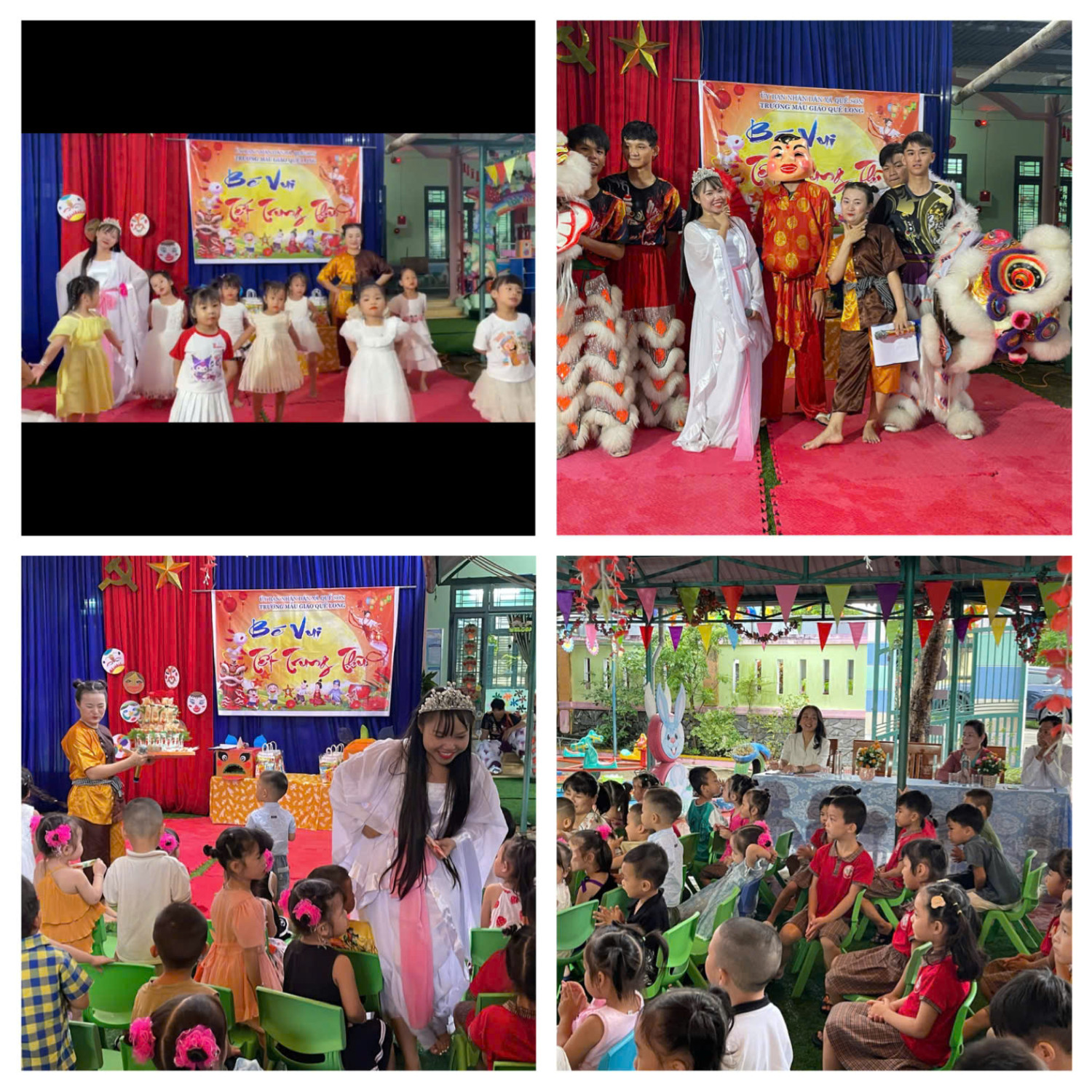 Trường Mẫu Giáo Quế Long tổ chức  kịch bản "Bé  Vui Tết Trung Thu"