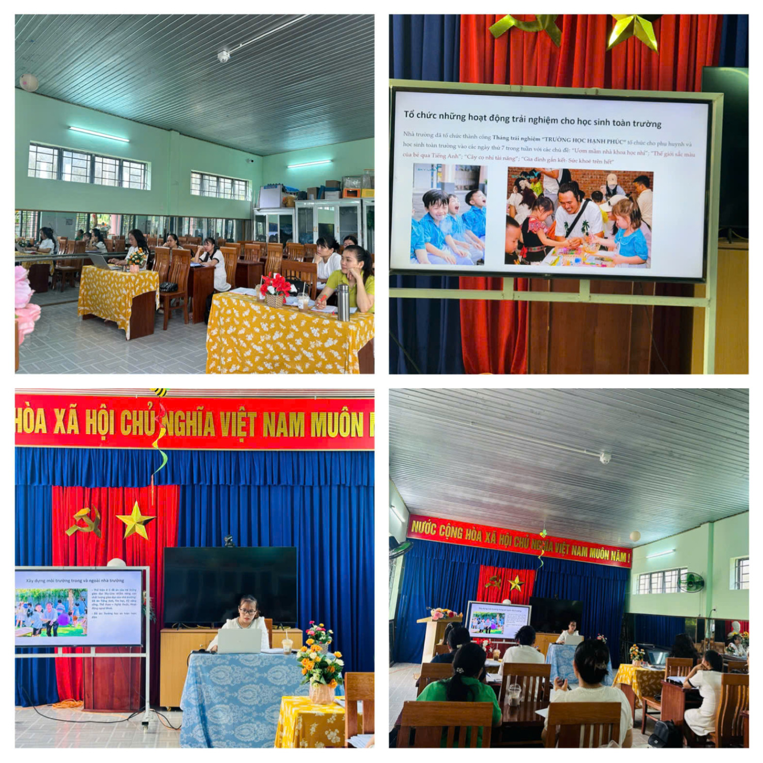 Phó Hiệu Trưởng Trường mẫu giáo Quế Long đã tổ chức Tập huấn nâng cao năng lực chuyên môn cho cán bộ quản lý, giáo viên, nhân viên nhà trường và nhóm trẻ tự thục đáp ứng nhu cầu đổi mới giáo dục, năm học 2025-2026