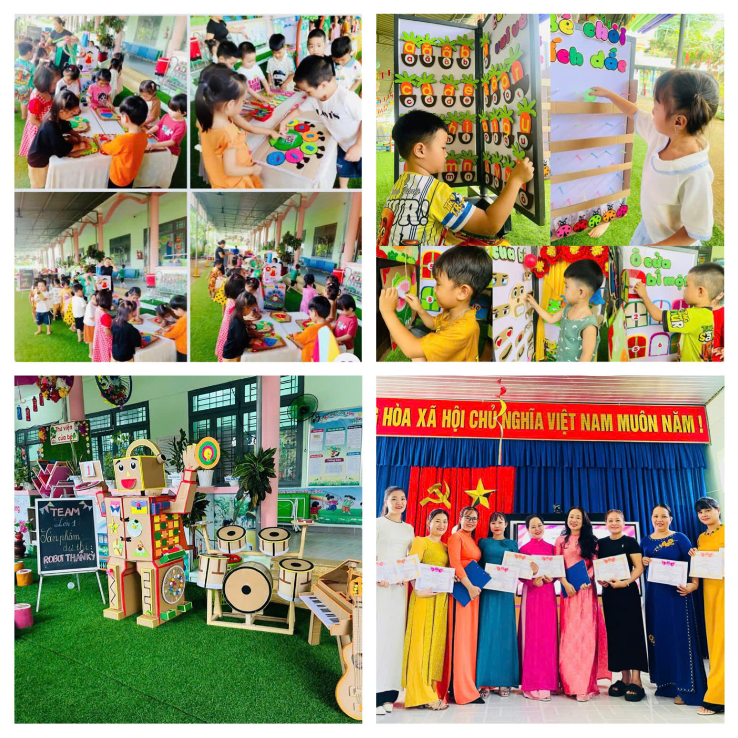 Trường Mẫu giáo Quế Long tổ thức Hội thi "Không gian sáng tạo - Trường học hạnh phúc- Lớp học yêu thương" năm học 2025-2026