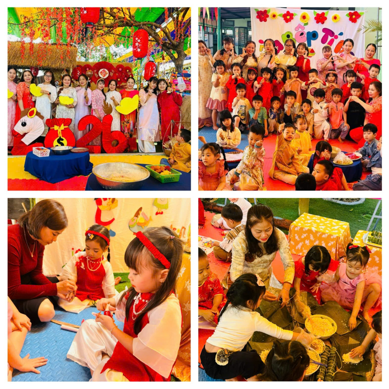 “Ngày hội trải nghiệm không gian Tết”- Trường Mẫu giáo Quế Long